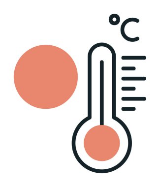 Yüksek sıcaklıklı düz renk simgesi