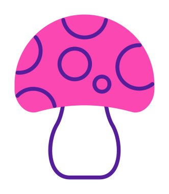 Mantar. Web simgesi basit illüstrasyon