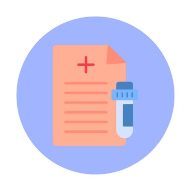 Test Raporu simgesi, vektör illüstrasyonu 