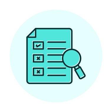 Büyütücü cam çizgi simgesi, arama konsepti