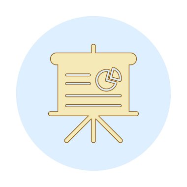 Düz Pie Grafik ikon vektör çizimi