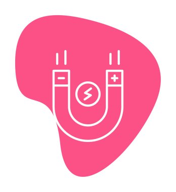 Mıknatıs düz simgesinin vektör çizimi 