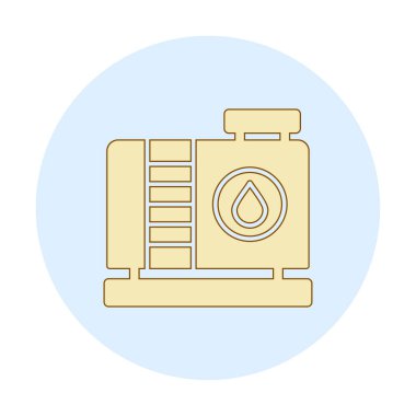 Fabrika tankı simgesi, vektör illüstrasyonu