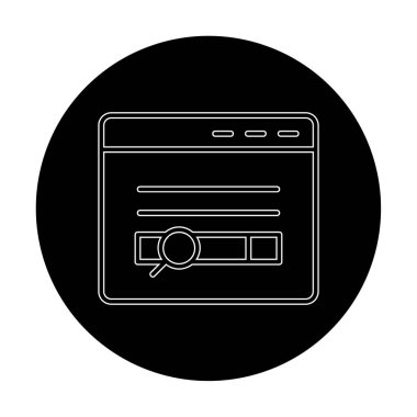 Düz simge, vektör illüstrasyonu taranıyor