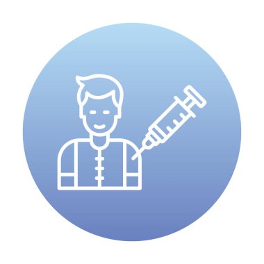 Aşılama web simgesi, vektör illüstrasyonu