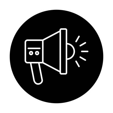 megafon simgesi, vektör illüstrasyonu