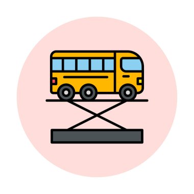 Otobüs Jack. Web simgesi basit illüstrasyon