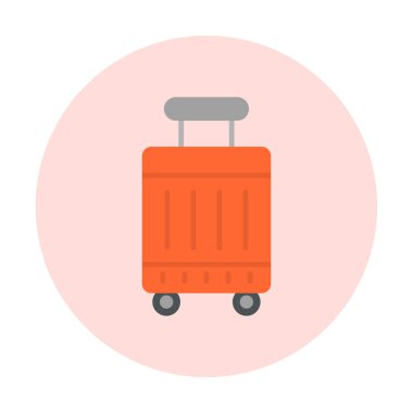 bavul ikonu vektör illüstrasyonu 