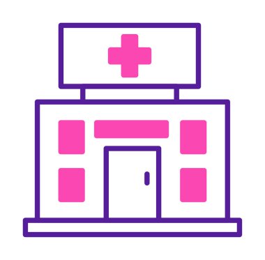 Tıp hastanesi vektör illüstrasyonu                             