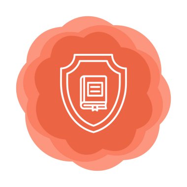 Kitap simgesini, basit biçimi, vektör illüstrasyonunu koru 