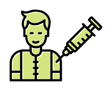 Erkek Aşılama Ağı simgesi, vektör illüstrasyonu