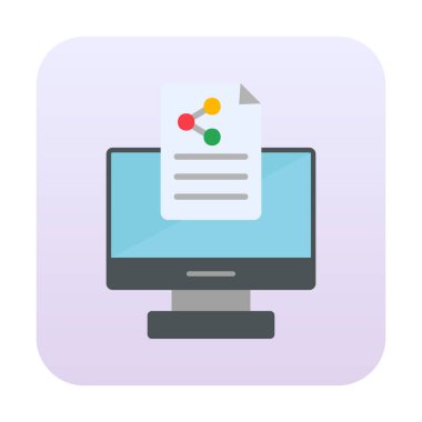 Simge vektör illüstrasyonunu paylaşan bilgisayar 