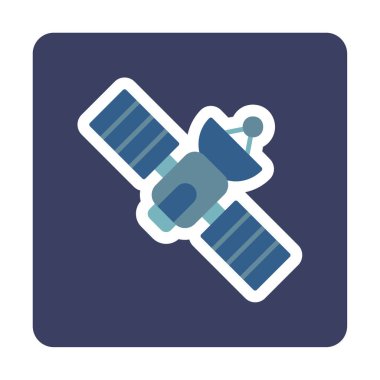 Uydu Simgesi, vektör illüstrasyonu 