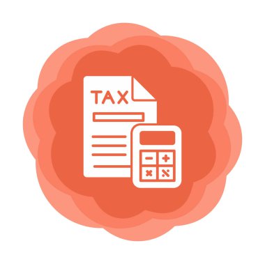 Vergi Hesaplama simgesi vektör illüstrasyonu                  