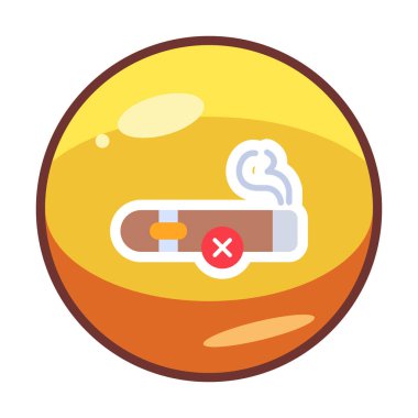 Yasak puro sigara içmek yasak ikon vektör resimleme tasarımı yasak 