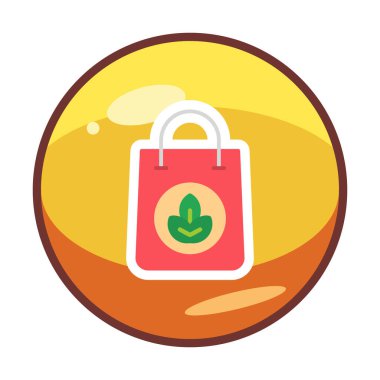 Eko Torba ikon vektör illüstrasyonu                  