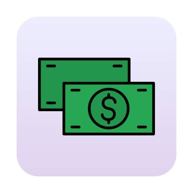 Nakit Dolar para simgesi, vektör illüstrasyonu 