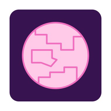 earth icon, vector illustration simple design