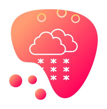 Basit kar yağışı simgesi, vektör çizimi