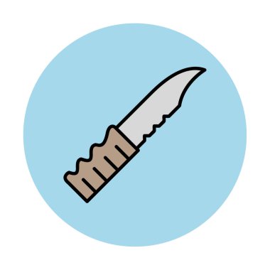 Basit bıçak simgesi vektör çizimi