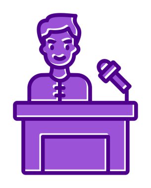 Basın Konferansı vektör illüstrasyonu