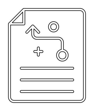 Basit Strateji simgesi, vektör illüstrasyonu