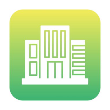 Otel binası ikon vektör illüstrasyonu                 