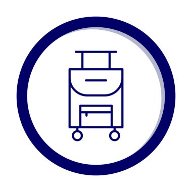 Bavul seyahat çantası ikonu. Bagaj kavramı                                   