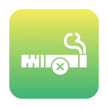 Basit Sigara İçilmez alanı simgesi, vektör illüstrasyonu