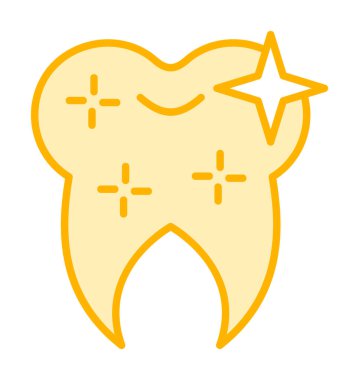 Sağlıklı Temiz Diş tıbbi ikon vektör çizimi                          