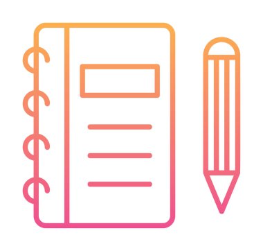 Kalem, vektör illüstrasyonlu günlük 