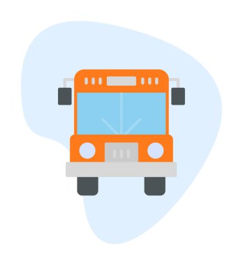 bus simgesi, vektör illüstrasyonu