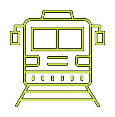 tren simgesi, vektör illüstrasyonu 