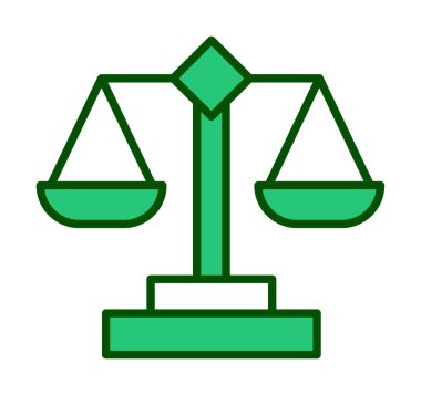 Basit adalet ölçeği resimleme tasarımı