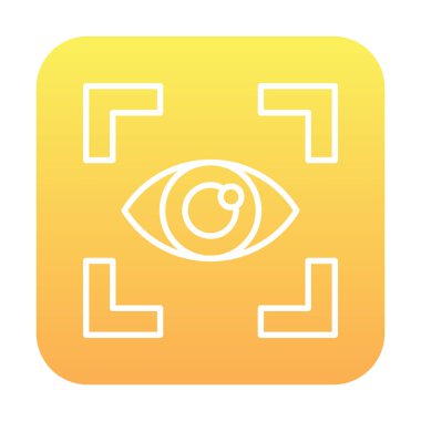 Vizyon düz simgesi, vektör çizim