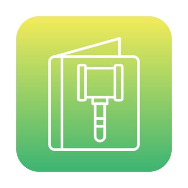 düz çekiç ve Katalog ikonu vektör çizimi