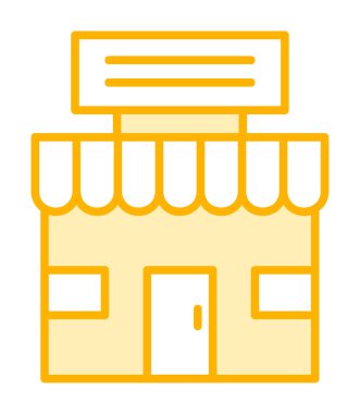 dükkan simgesi, vektör illüstrasyonu basit tasarım