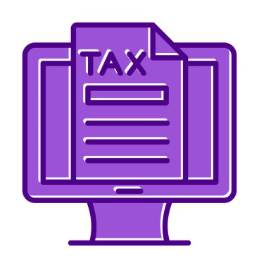 Çevrimiçi Vergi simgesi vektör çizimi