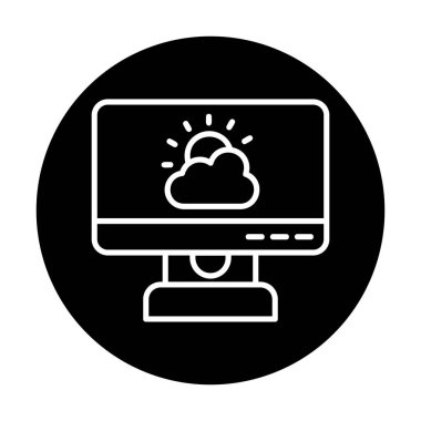 Hava Durumu Haber simgesi, vektör illüstrasyonu 