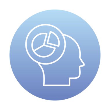 Basit Pasta Grafiği simgesi, vektör illüstrasyonu