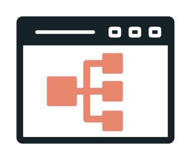 Çevrimiçi Akış Çizelgesi modern simgesinin vektör illüstrasyonu                  