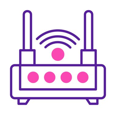  Wi-fi yönlendirici vektör illüstrasyonu