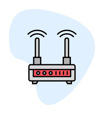  Wi-fi yönlendirici vektör illüstrasyonu