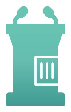 hoparlör kürsü simgesi vektör illüstrasyonu                         