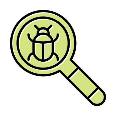 Hata vektörü illüstrasyonlu büyüteç 