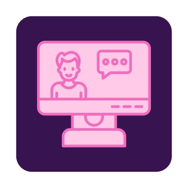 TV haber simgesi, vektör illüstrasyonu basit tasarım