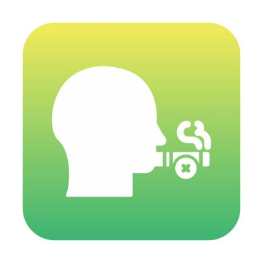 Basit Sigara İçilmez alanı simgesi, vektör illüstrasyonu