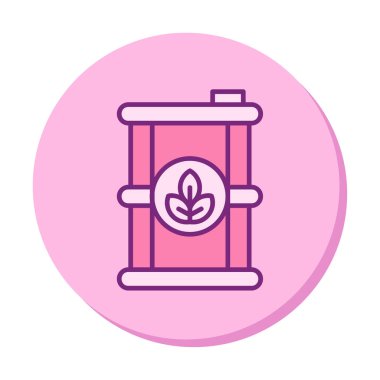 Bitki simgesi, biyoyakıt içeren taşıyıcının vektör çizimi 