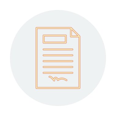 contract icon, vector illustration simple design