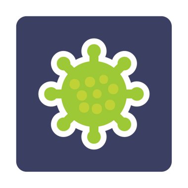 Corona virüs simgesi, covid-19 salgın hastalık sembolü, çizgi biçimi vektör simgesi